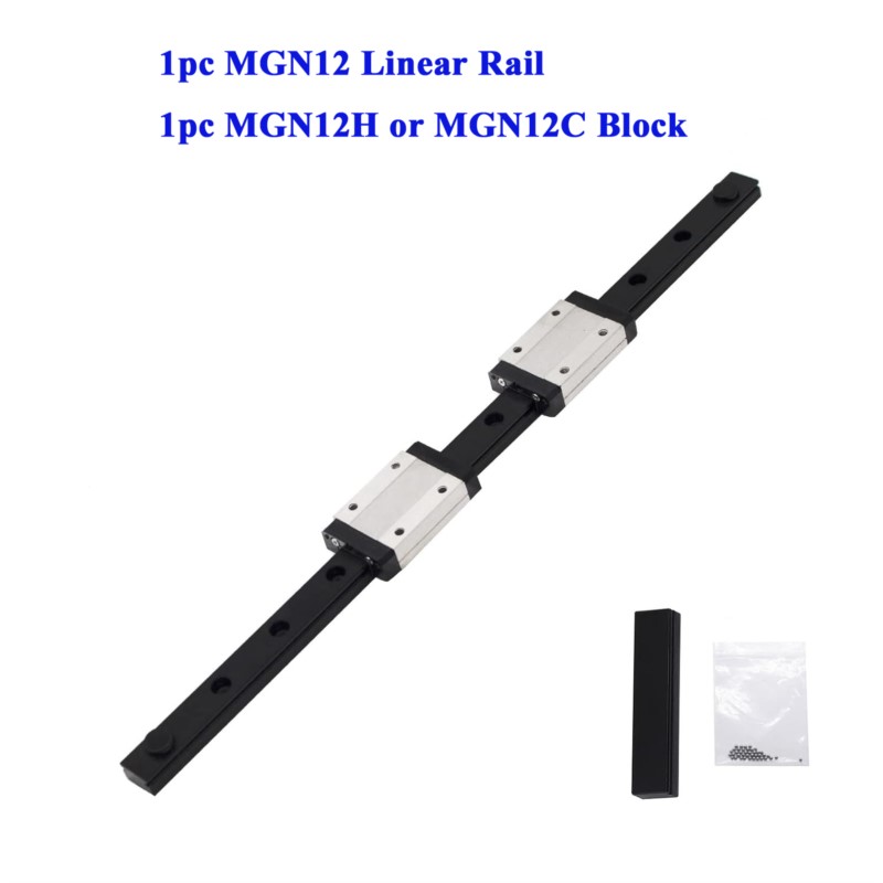 Linear Rail Mgn12H Set - Riel guía deslizante lineal MGN12 de