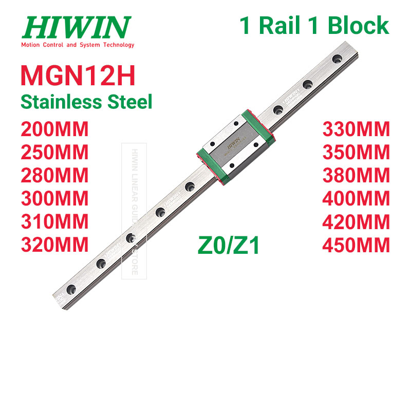 HIWIN MGN12H Z1 Z0 HIWIN MGN12 - Linear Rail Mgn12H Set reseña y precio